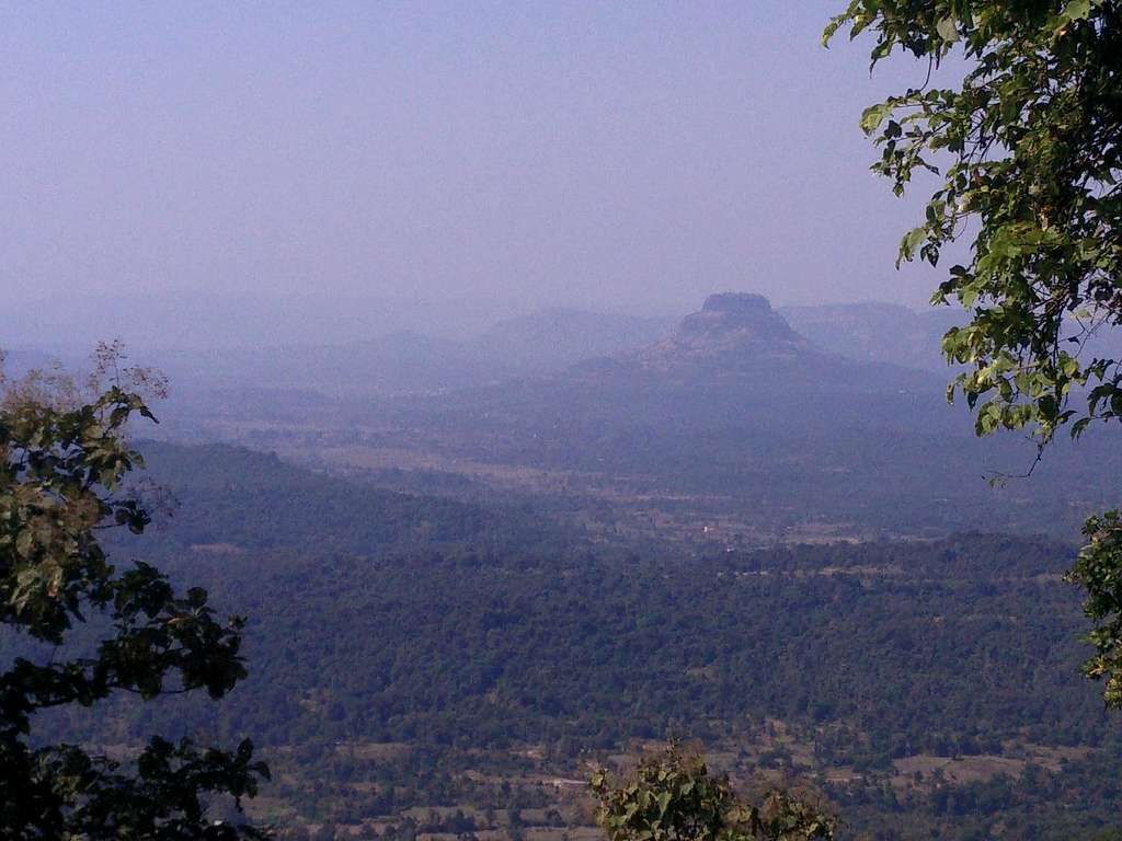 Sarasgad in a distance, while climbing