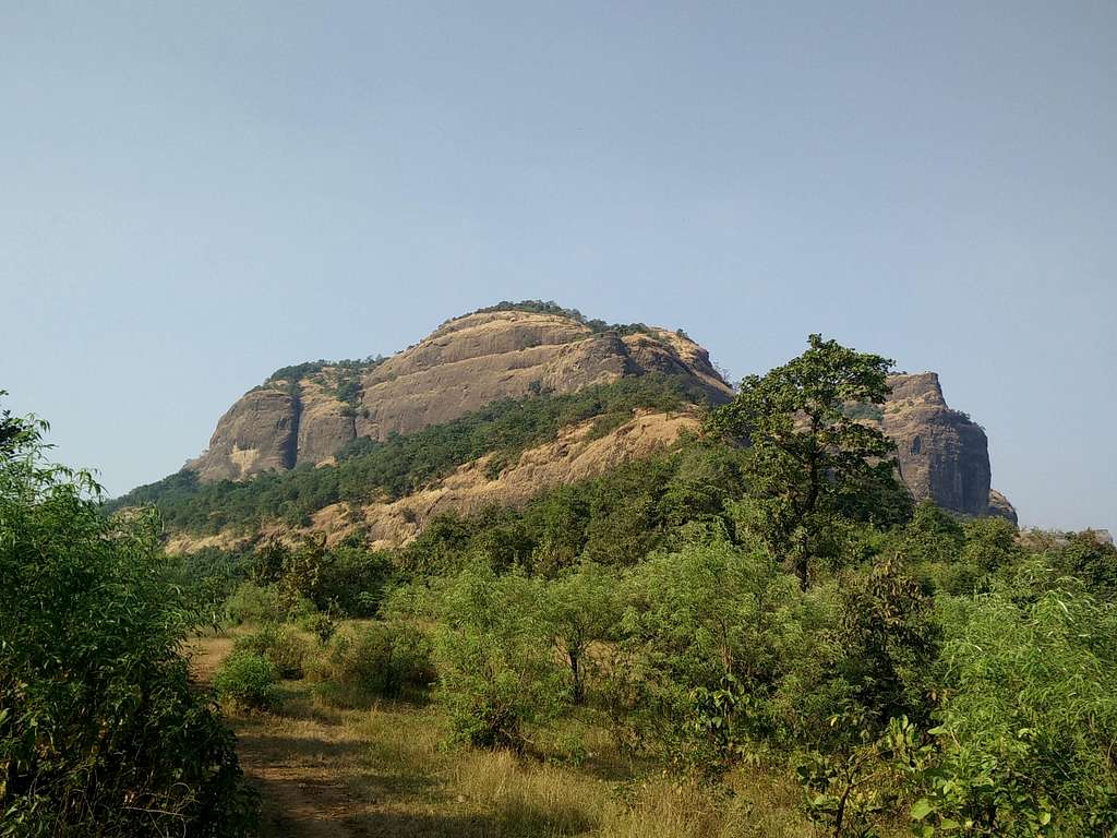 Sudhagad, from base village, Thakurwadi