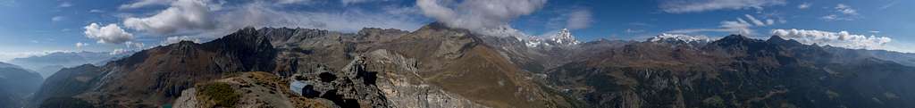 360° summit panorama from Mont Pancherot
