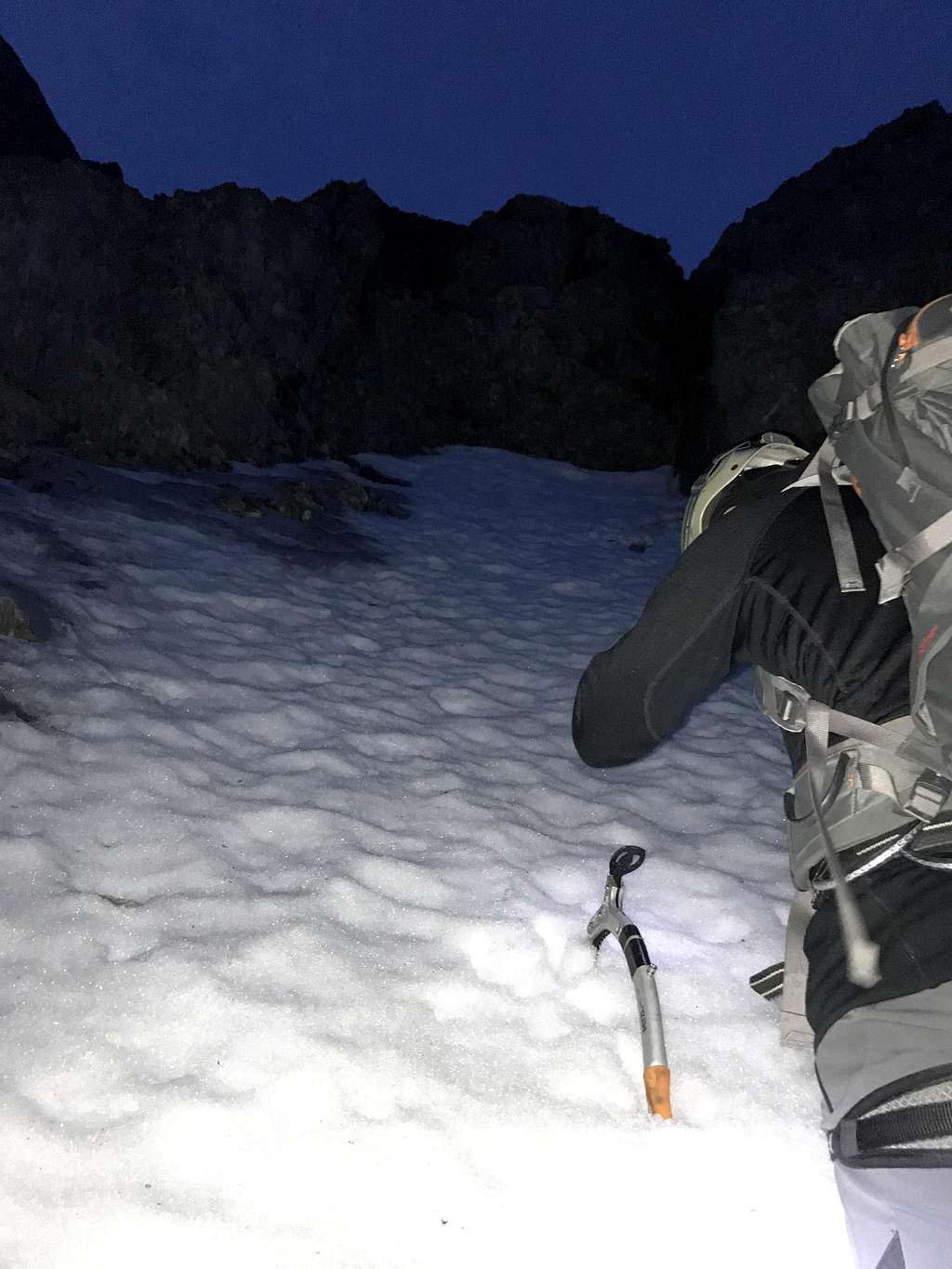 End of the snow climb