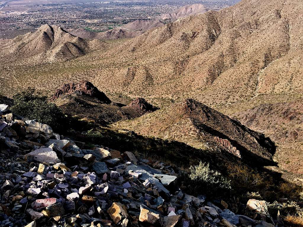 View from the summit towards Bell Canyon