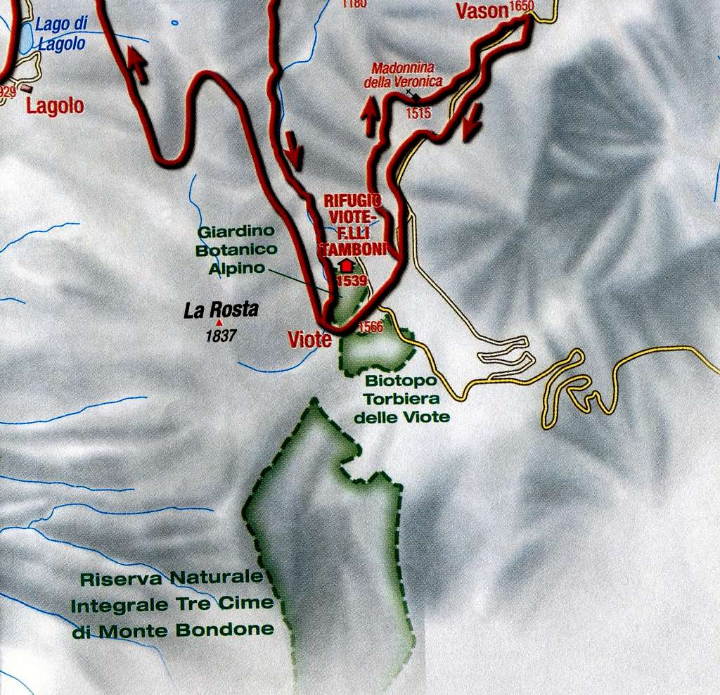 Cima La Rosta map