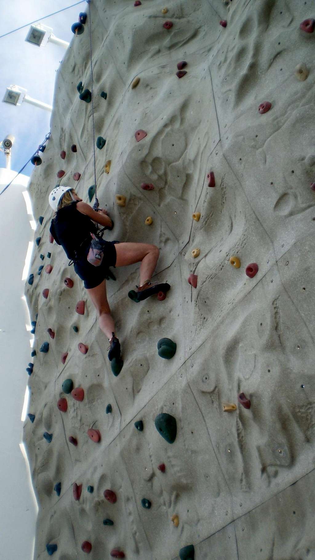 Heather on climbing wall