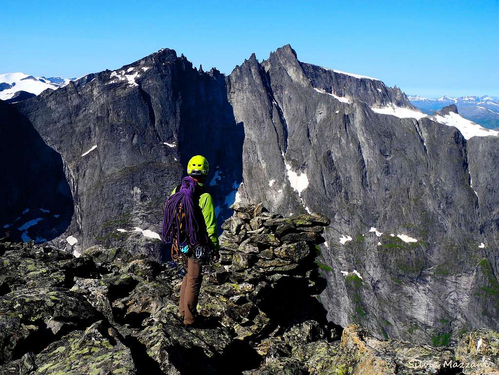 Trollveggen seen from the summit of Romsdals Horn