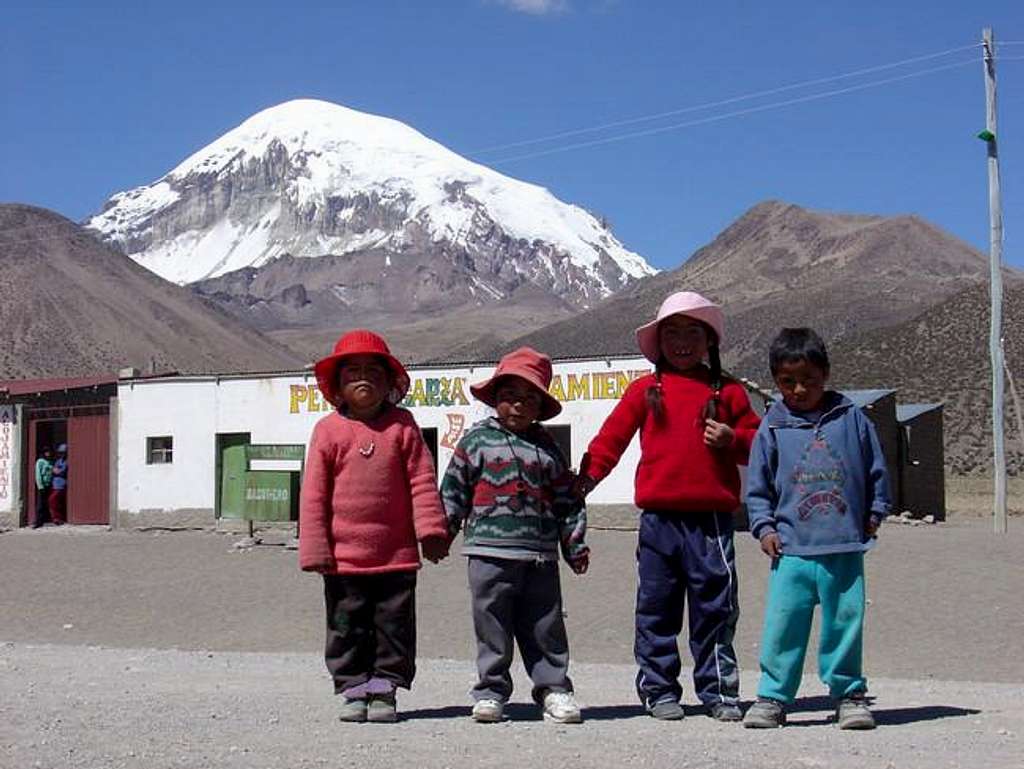 children in the Sajama...