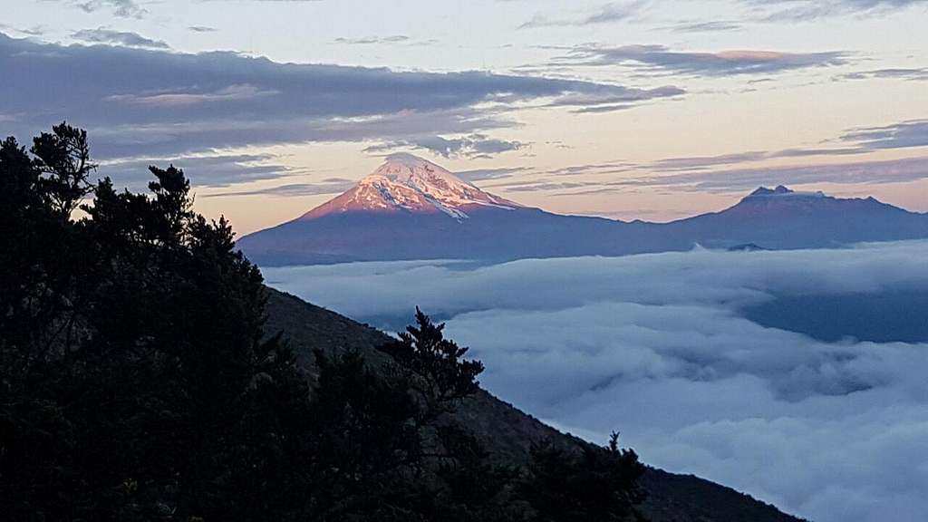 view from Tungurahua refuge