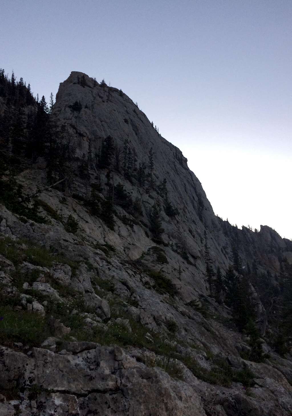 Ainger Formation Tower seen from the approach, Bridger Mountains MT