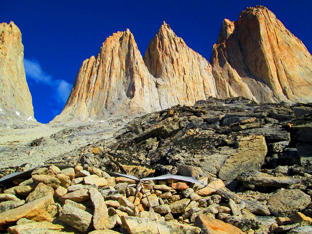 West walls in Torres del Paine, South Patagonia, Chile