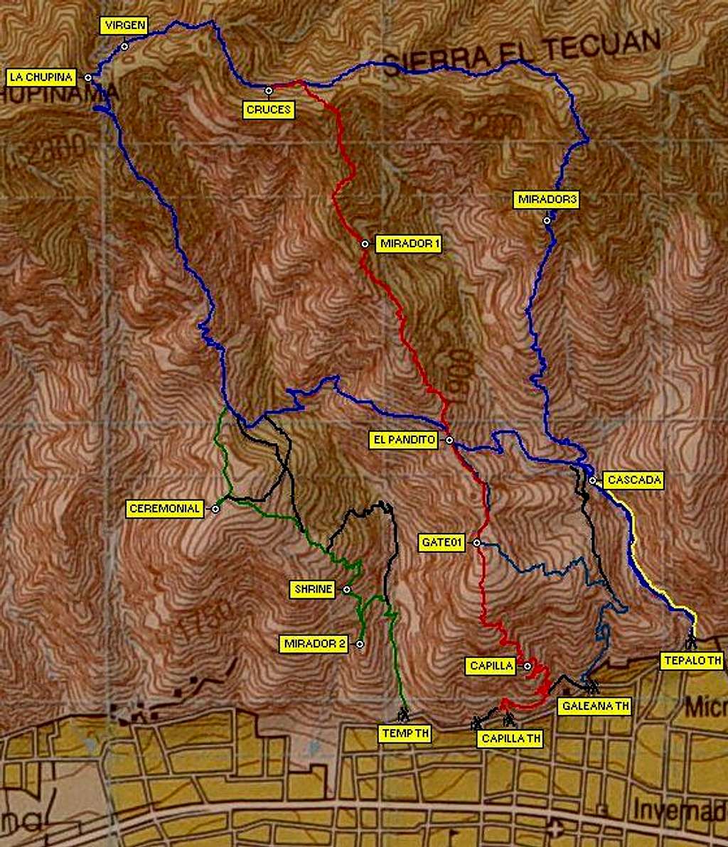 La Chupina Map