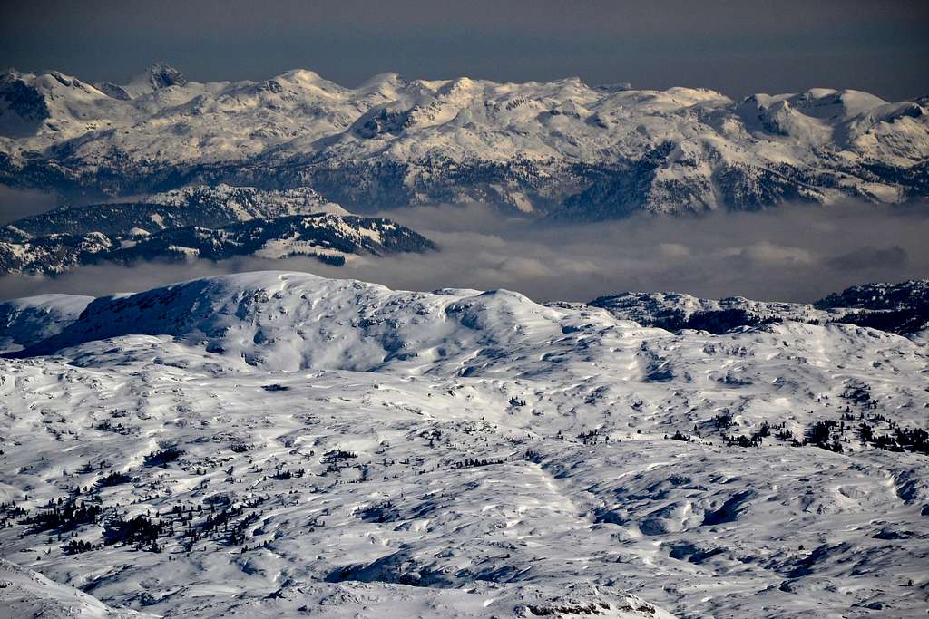 The Dachstein plateau in mid-winter