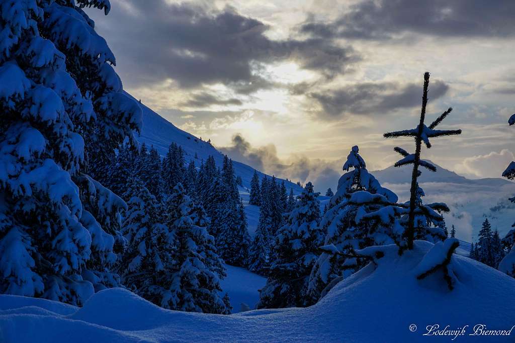 Winter Evening in the Kitzbüheler Alpen