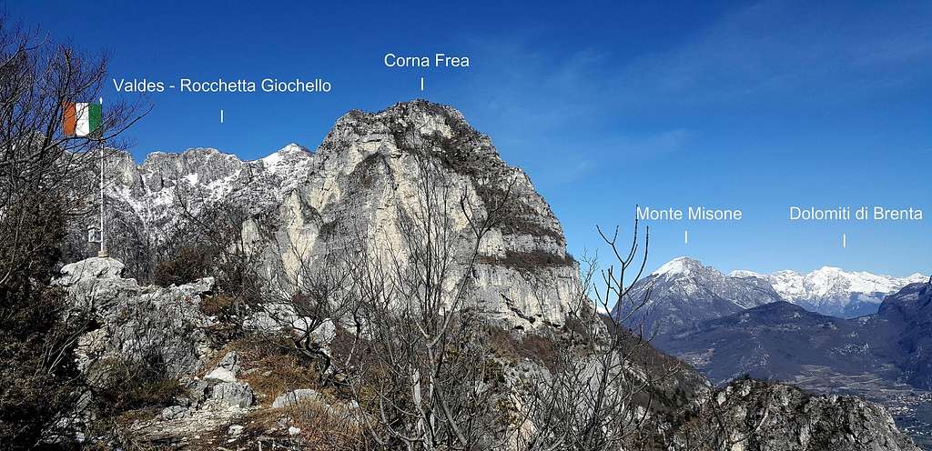 Annotated view from Cima Capi