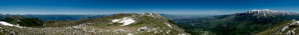 360° summit panorama from Monte la Mucchia