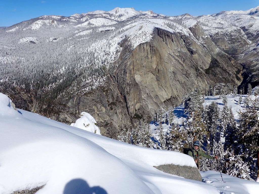 Half Dome snowshoe hike 02-01-2014 with my friend Bob