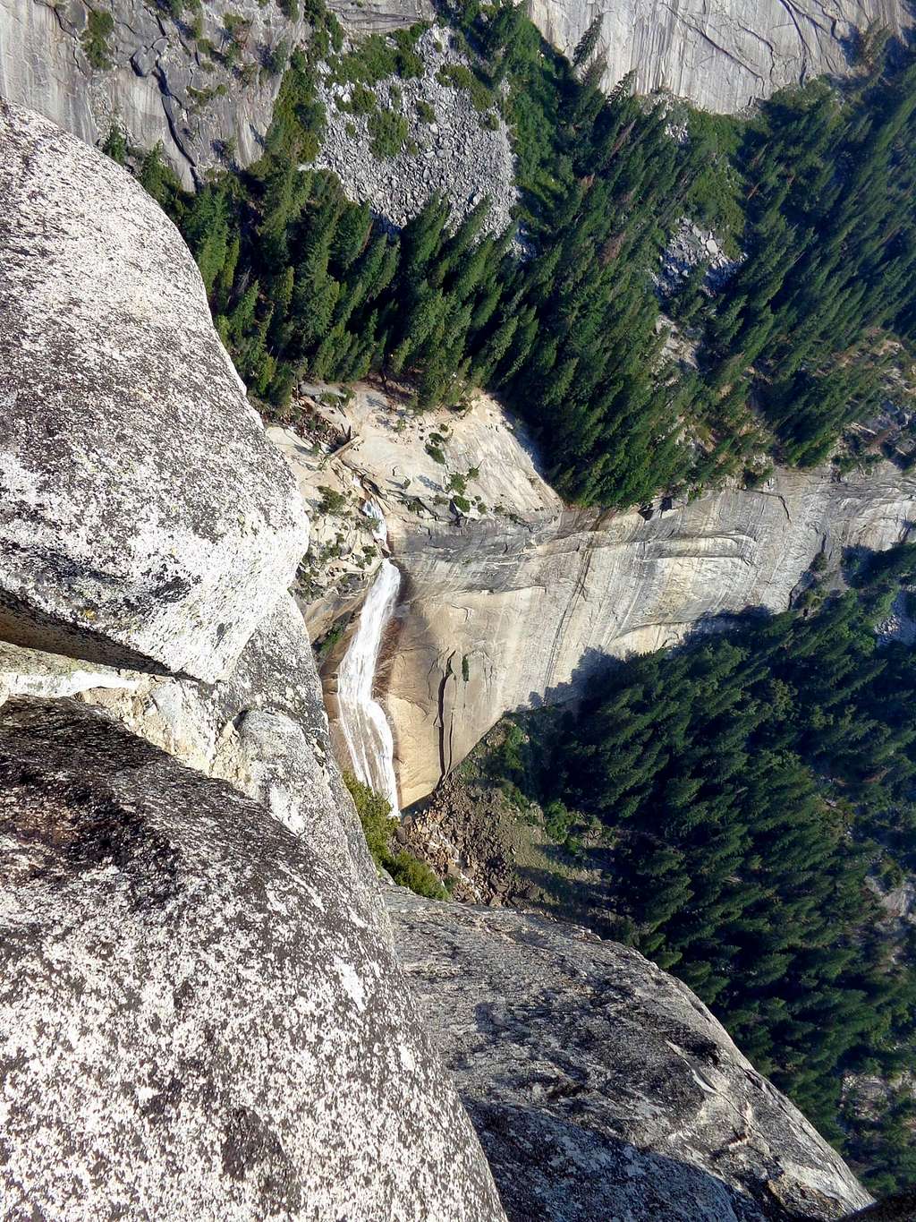 Looking down on Neveda Falls from top of Liberty Cap 08-09-2014