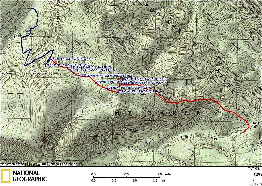 Mount Ditney Route Map