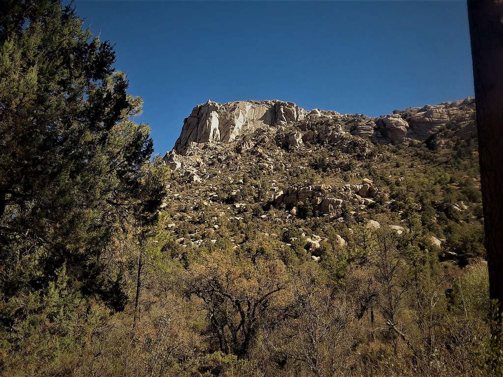 Cliff seen from the trail