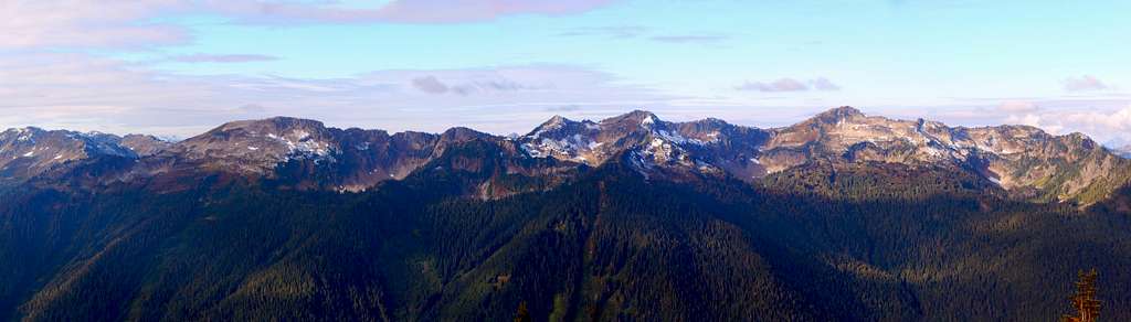 Lime Mountain (right) and Lime Ridge from Sulphur Point