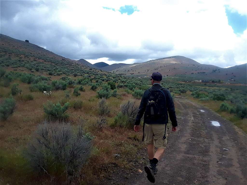 Hiking into the Petersen Range