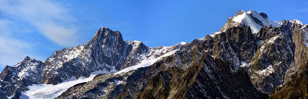 The Aiguille Des Glacier and the Trelatete Group