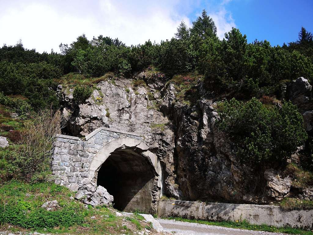 WWI tunnel below Corno della Marogna