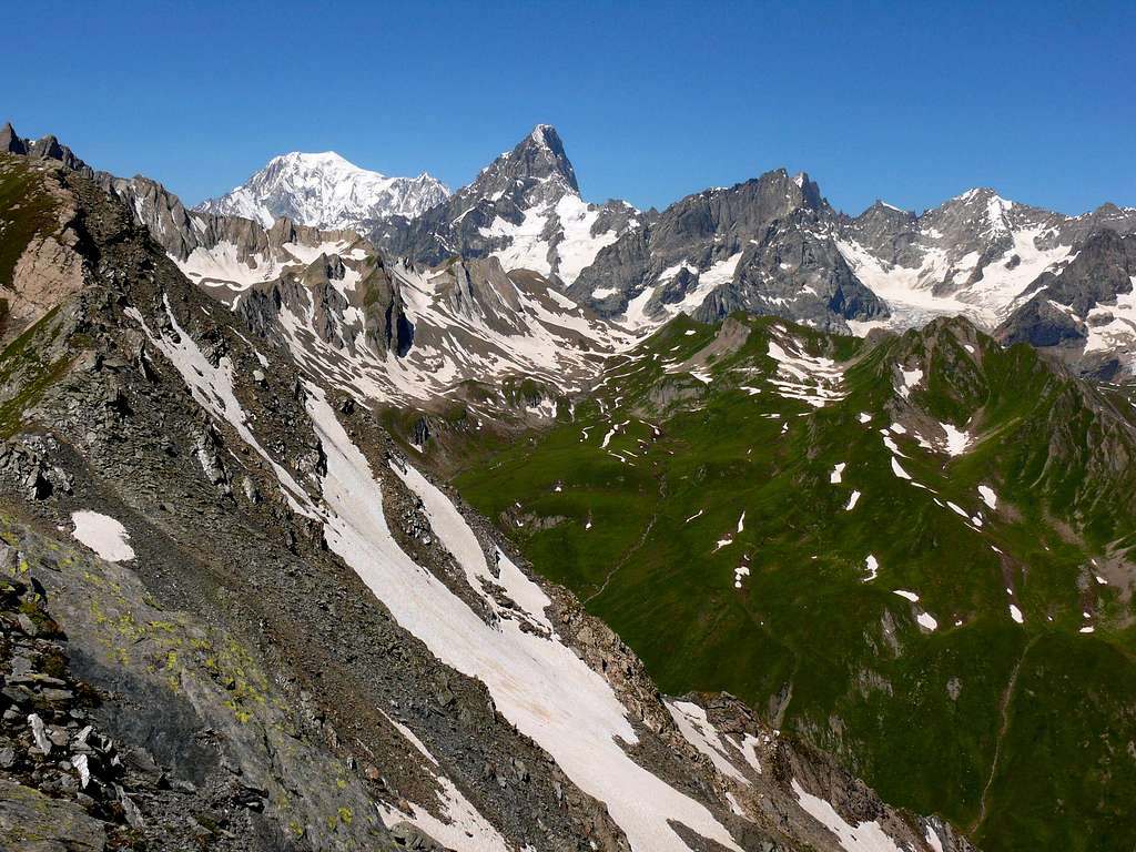 Mont Blanc Group from Tête Fenêtre