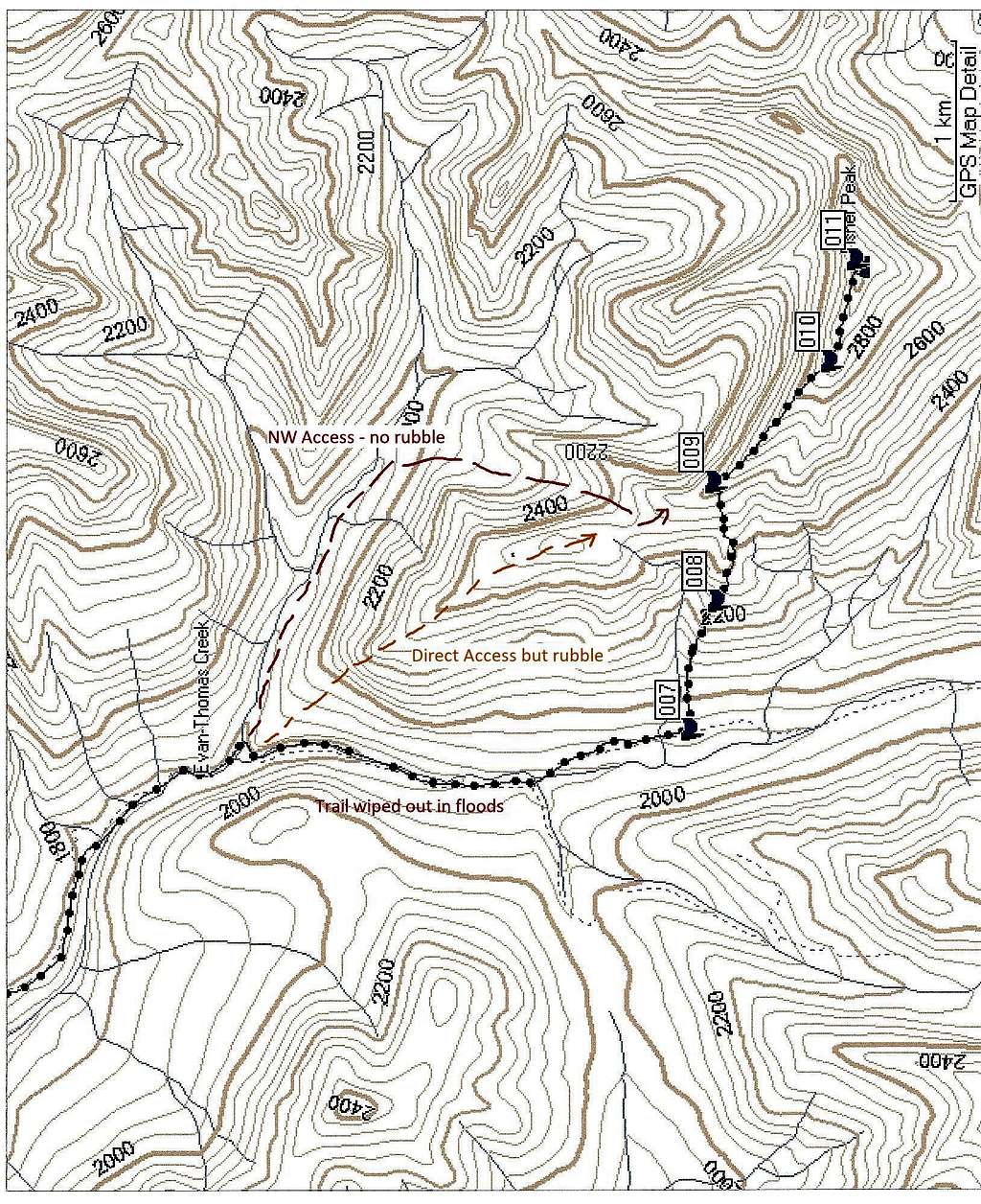 Fisher Peak Kananaskis - new map