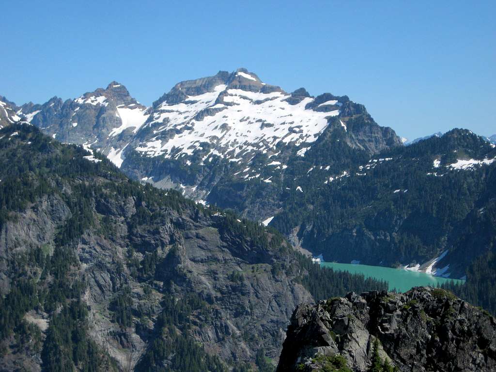 Monte Cristo Peak, Kyes Peak, and Blanca Lake from Troublesome Mountain