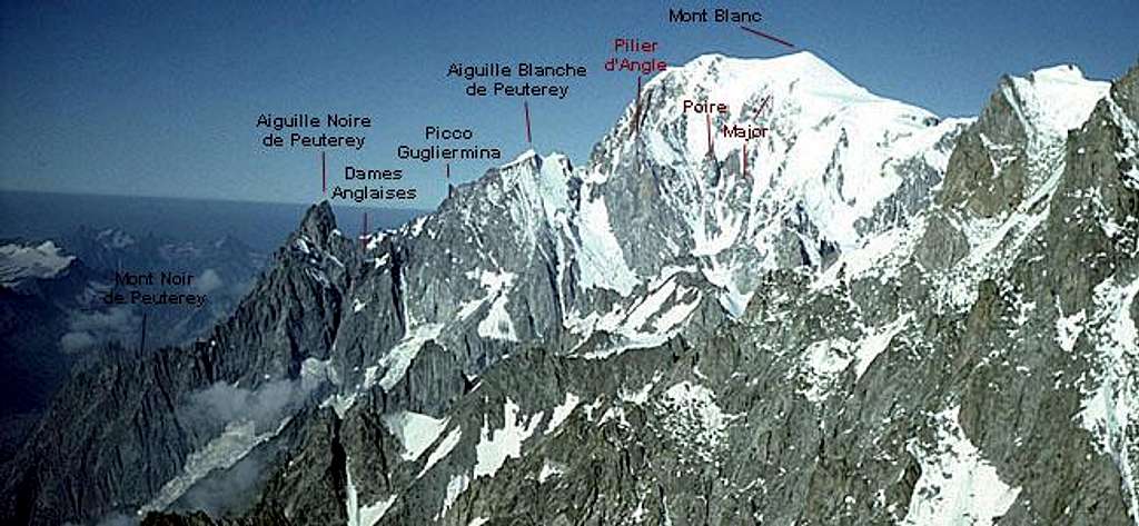 the Peuterey ridge from...