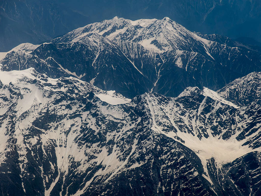 Himalaya seen from plane