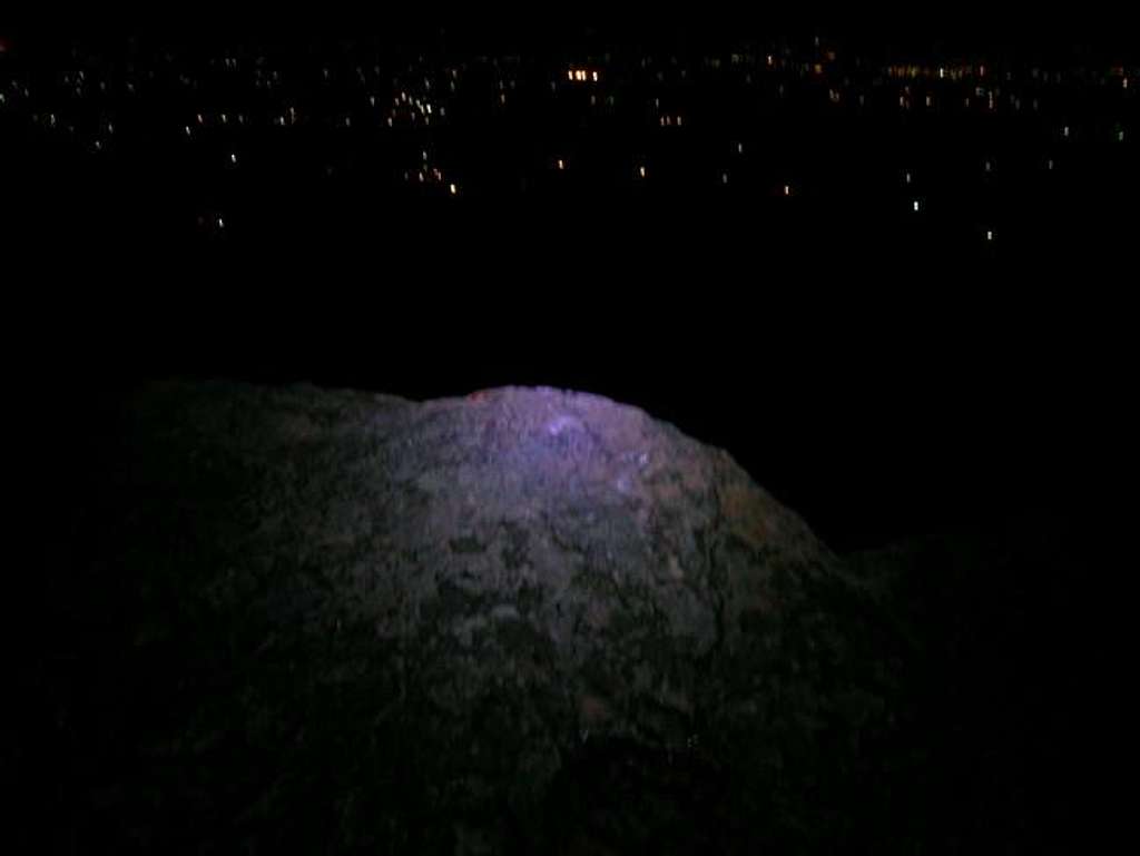 City lights from the summit...