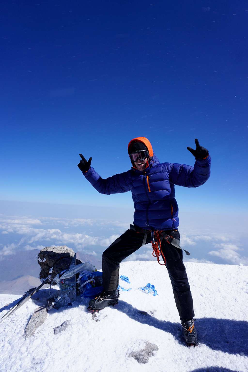 On the summit of Mount Elbrus (5642m)