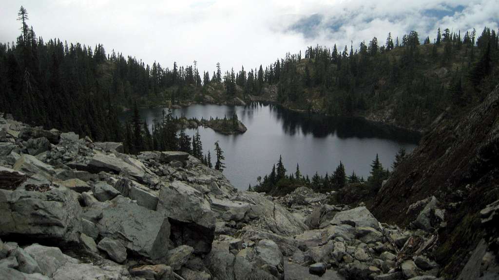 Rock Lake on Malachite Peak north route