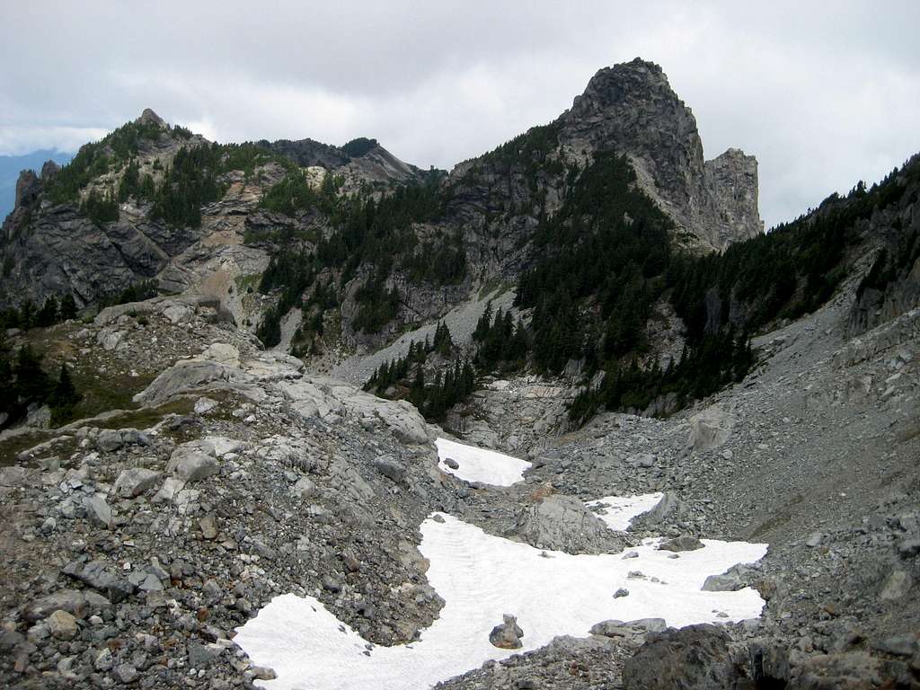 Looking north at Pt 6208 from Malachite Peak