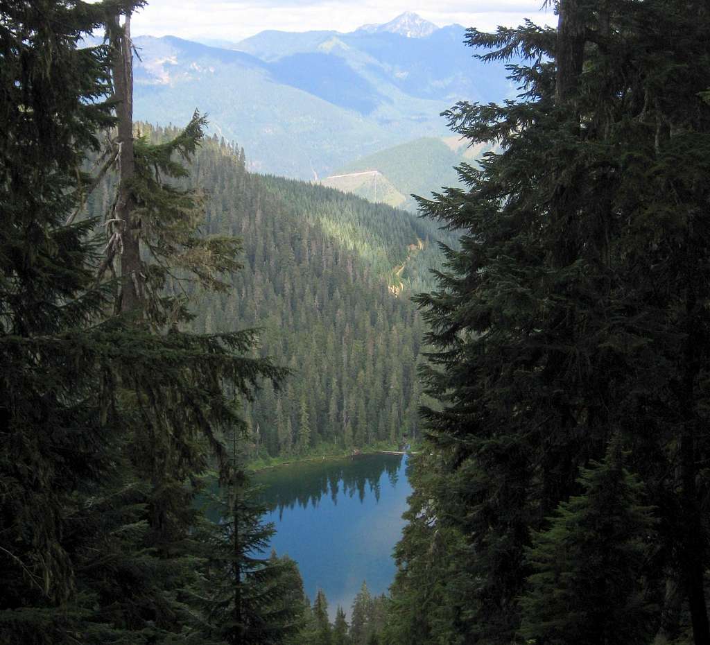 Evans Lake from Rock Lake trail - Malachite Peak north route