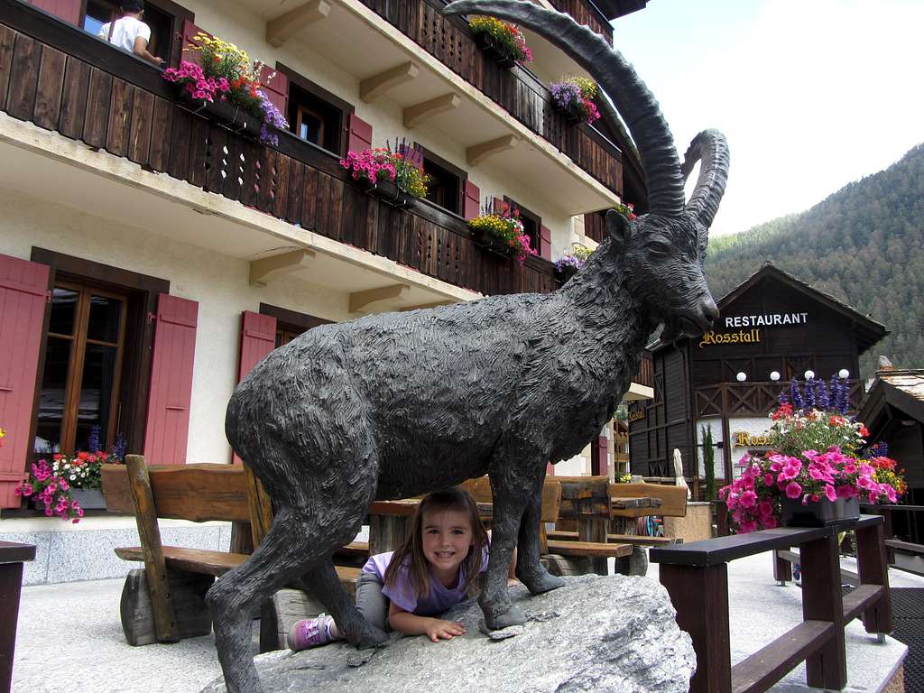 Zermatt ibex statue