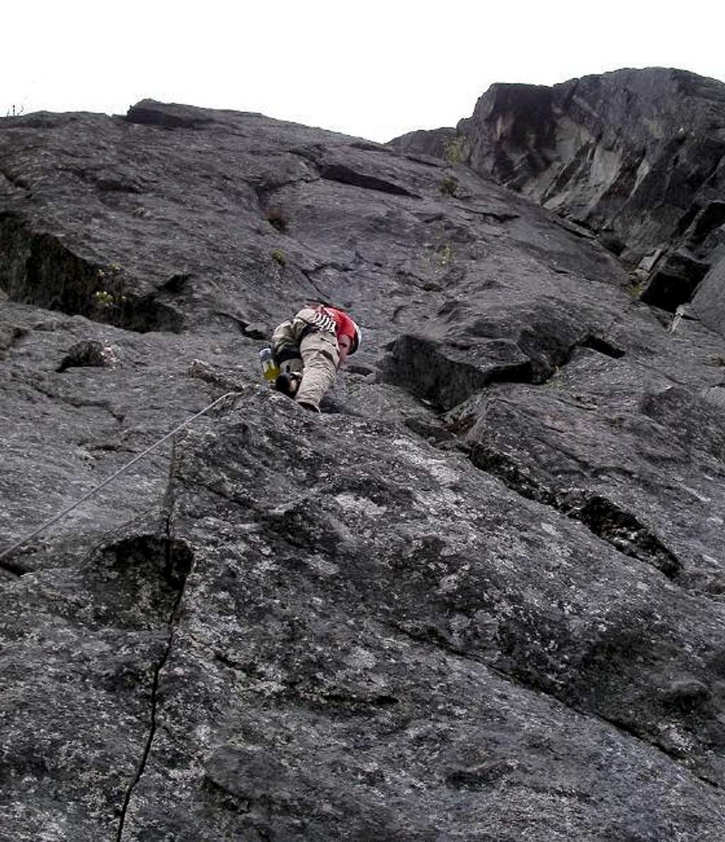 Me leading up the 2nd pitch...