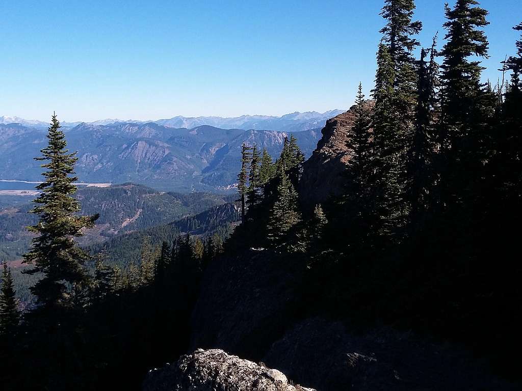 Looking at the true summit from a nearby rock