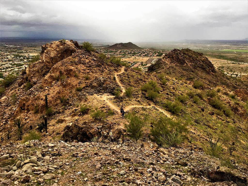 View down from the summit