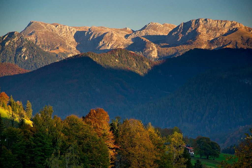 The Hagengebirge range in autumn