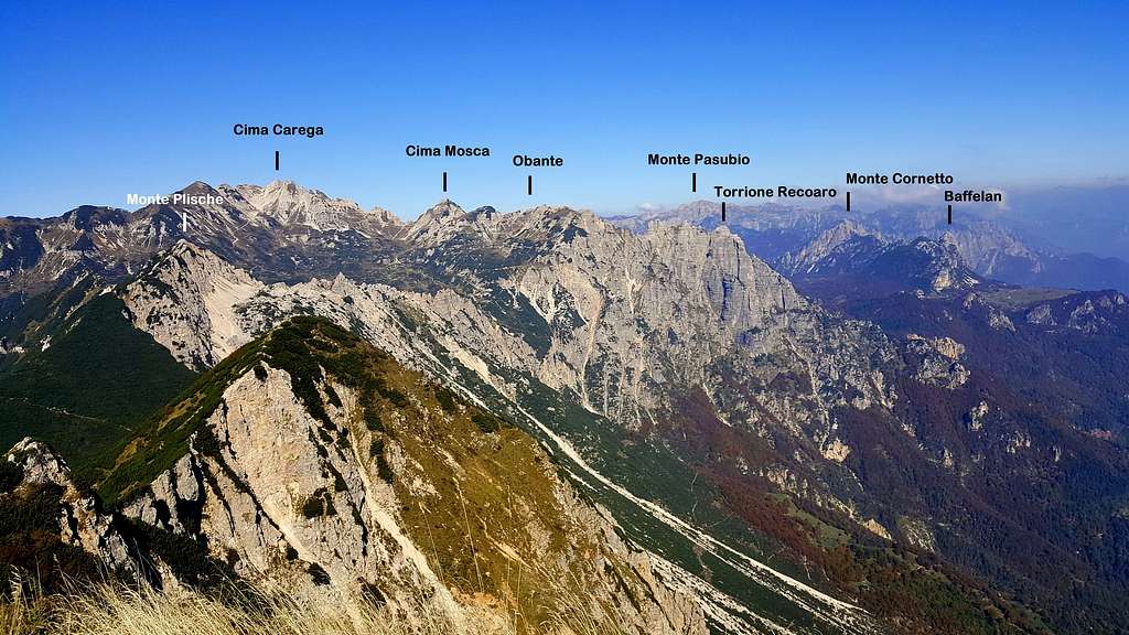 Monte Zevola  annotated panorama