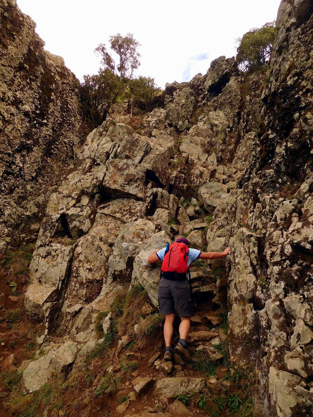 The rock gully on Monte Arcuentu