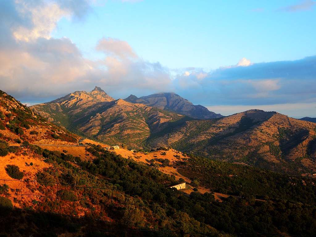 The landscape surrounding Monte Arcuentu