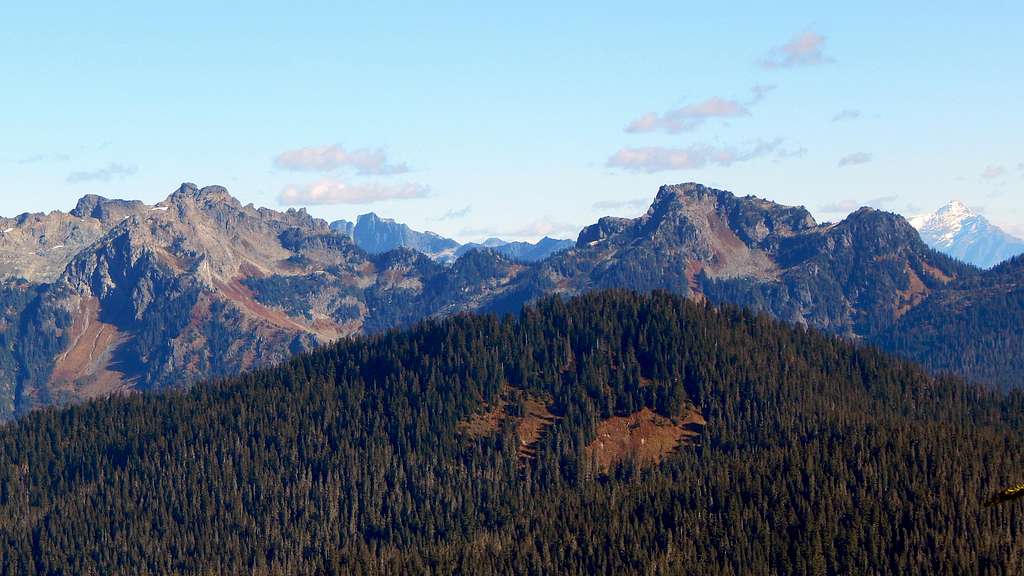 'Electric Butte' and 'Logger Butte' from Jackman Peak
