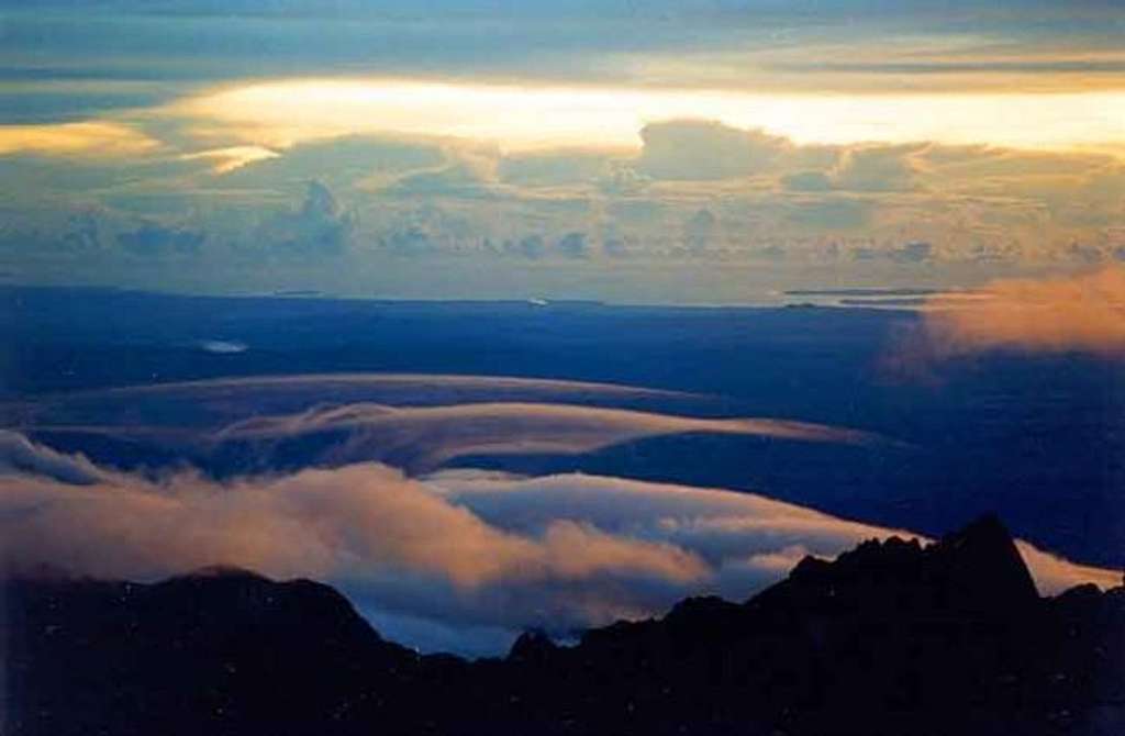 View over the Sabah peninsula...