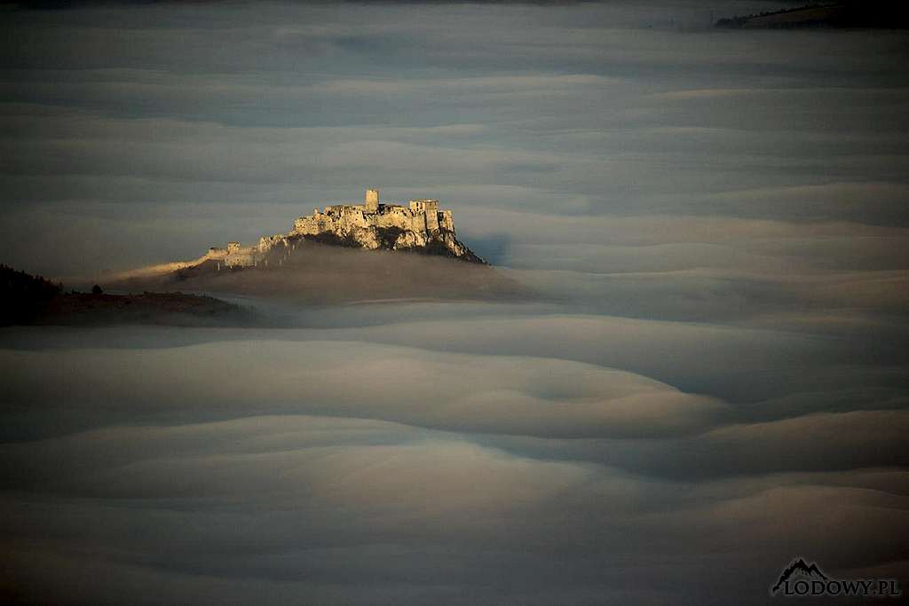 Spis castle over the clouds