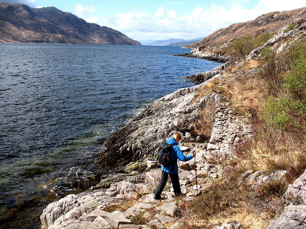 Corran coastal path in the sunshine.