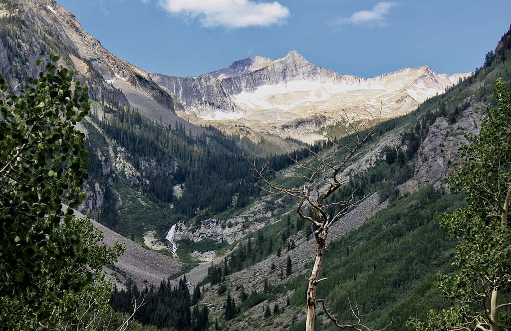 View of Capital Peak from Snowmass Lake trail