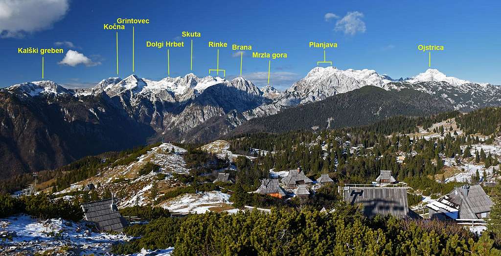 Kamnik and Savinja Alps from Velika planina