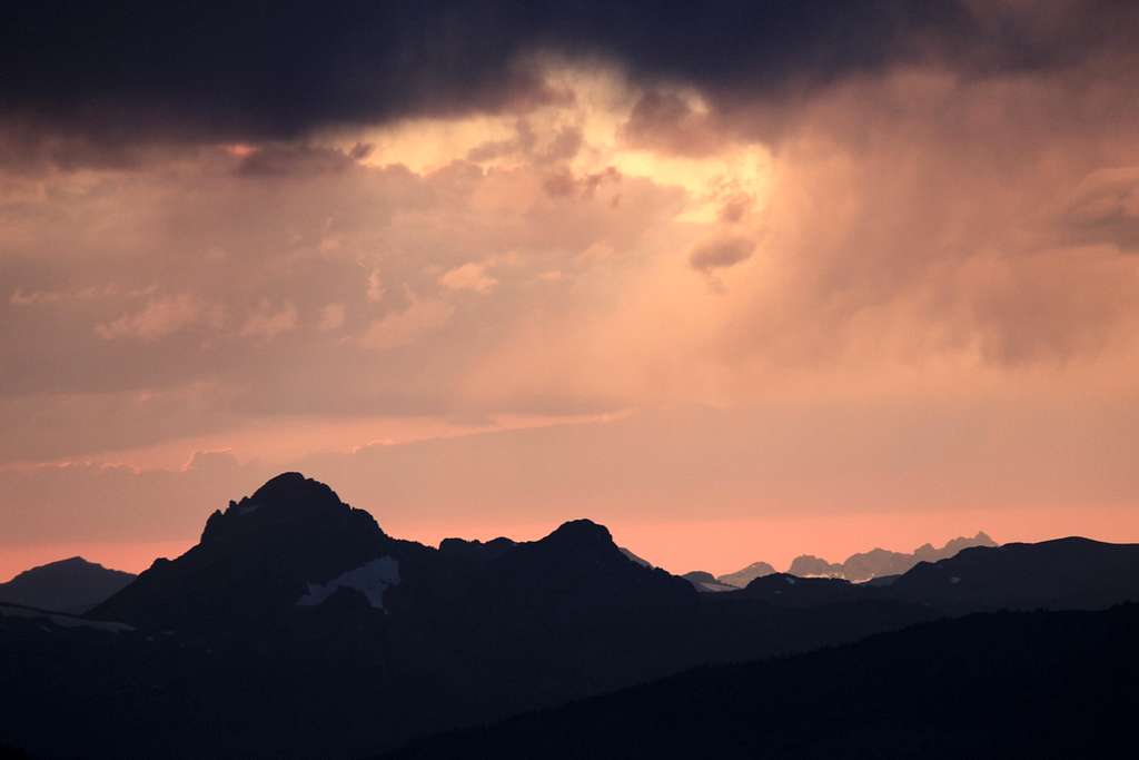 Sunset over Montana Absarokas